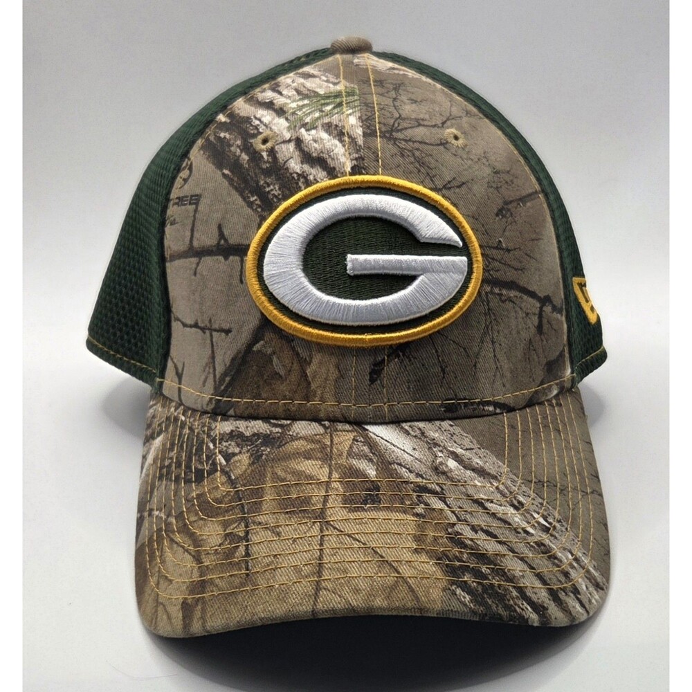 Green Bay Packers Football New Era 39Thirty Flex Baseball Hat Realtree Camo